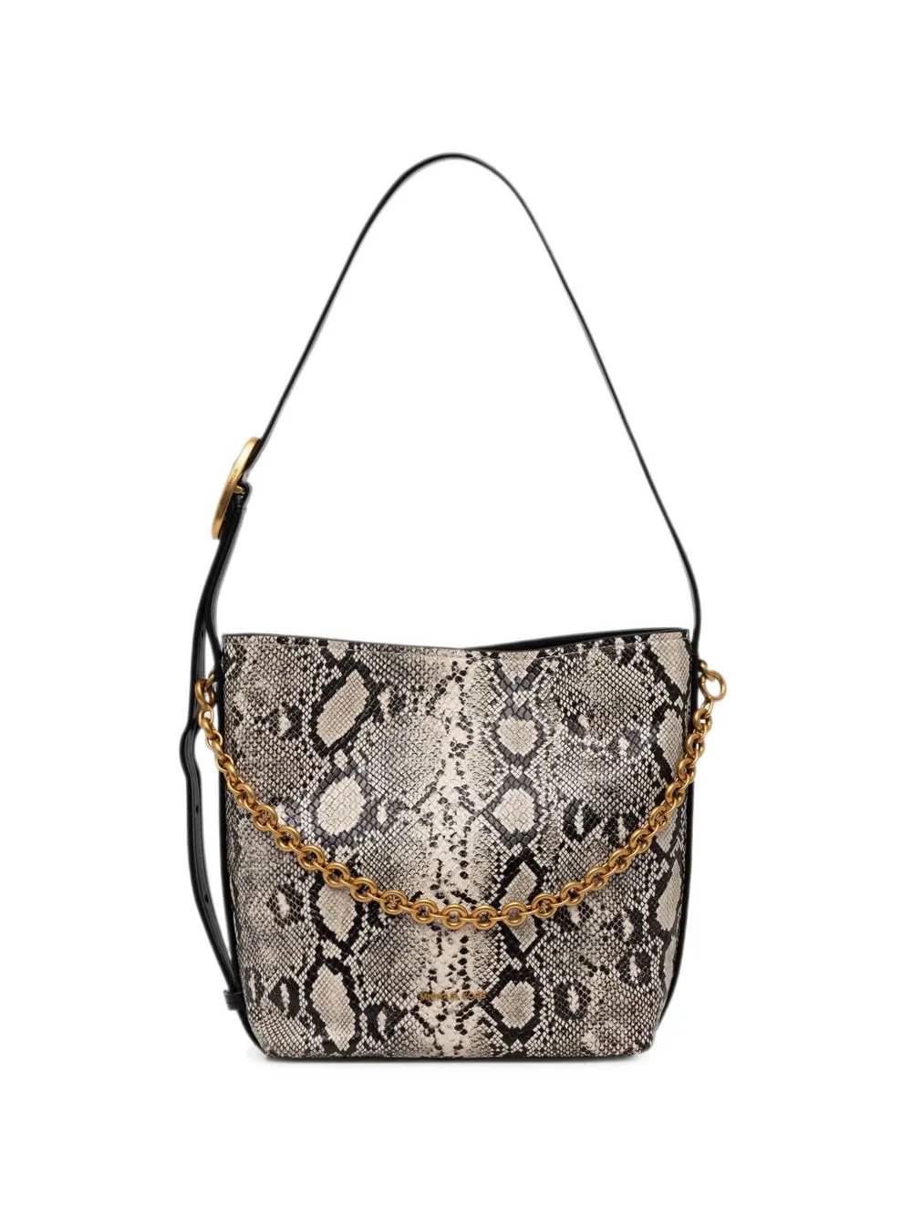 Snake-Effect Chain-Detail Shoulder Bag