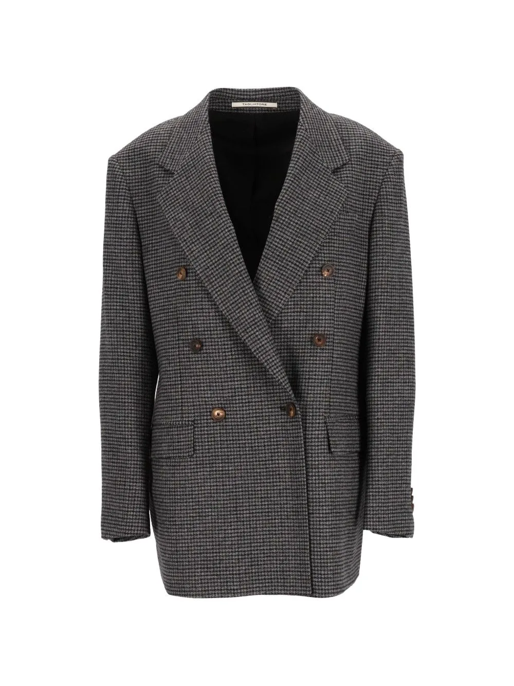 Loreley Double-Breasted Micro-Check Jacket