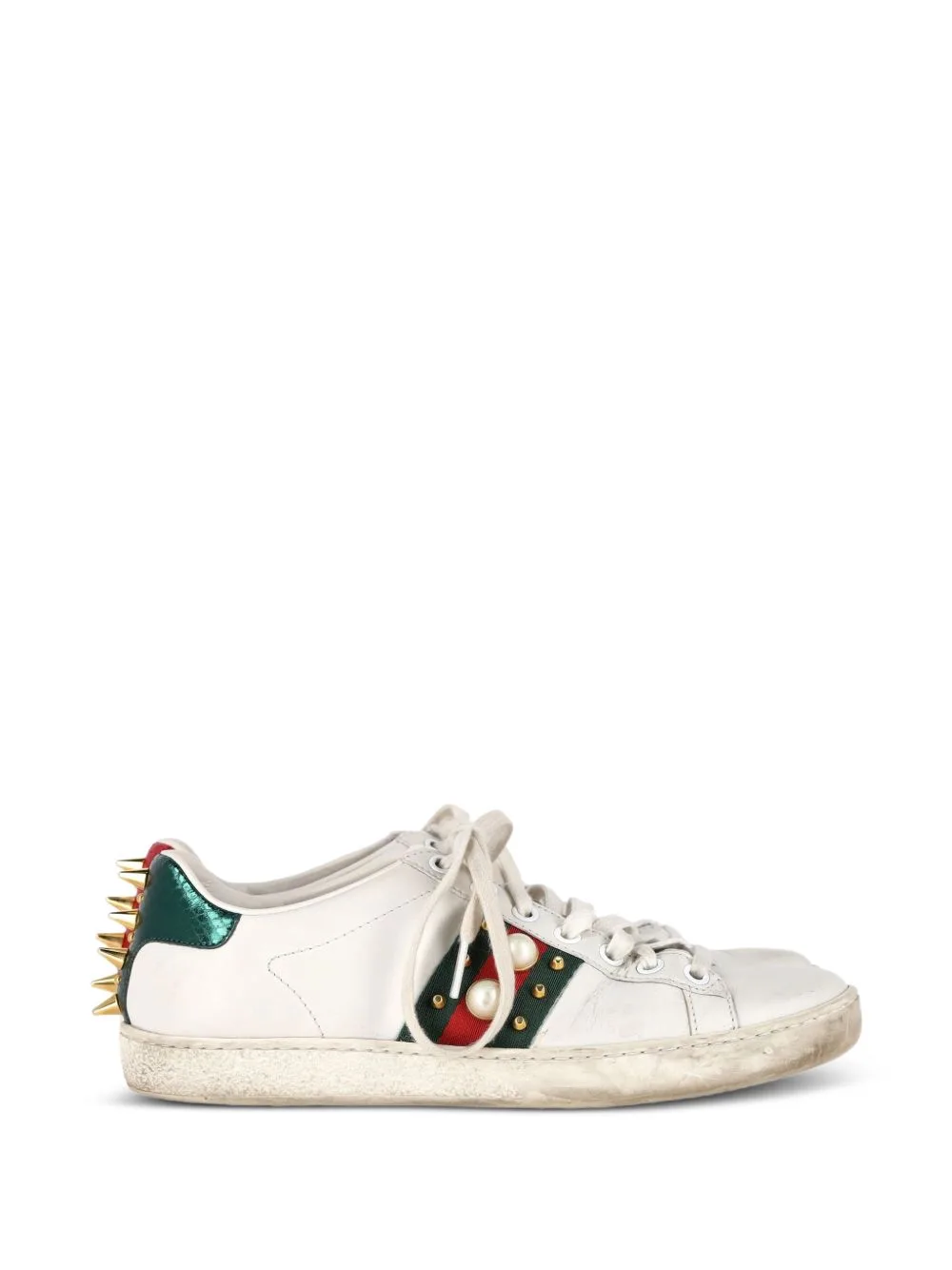 New Ace Faux Pearl-Embellished Sneakers