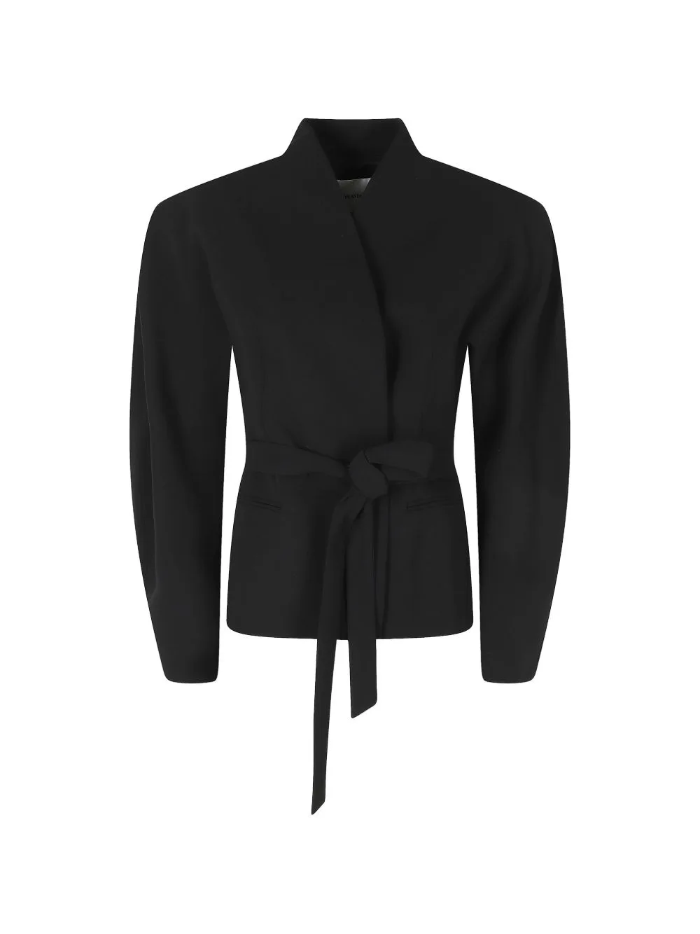 Margaux Belted Puff-Sleeve Jacket