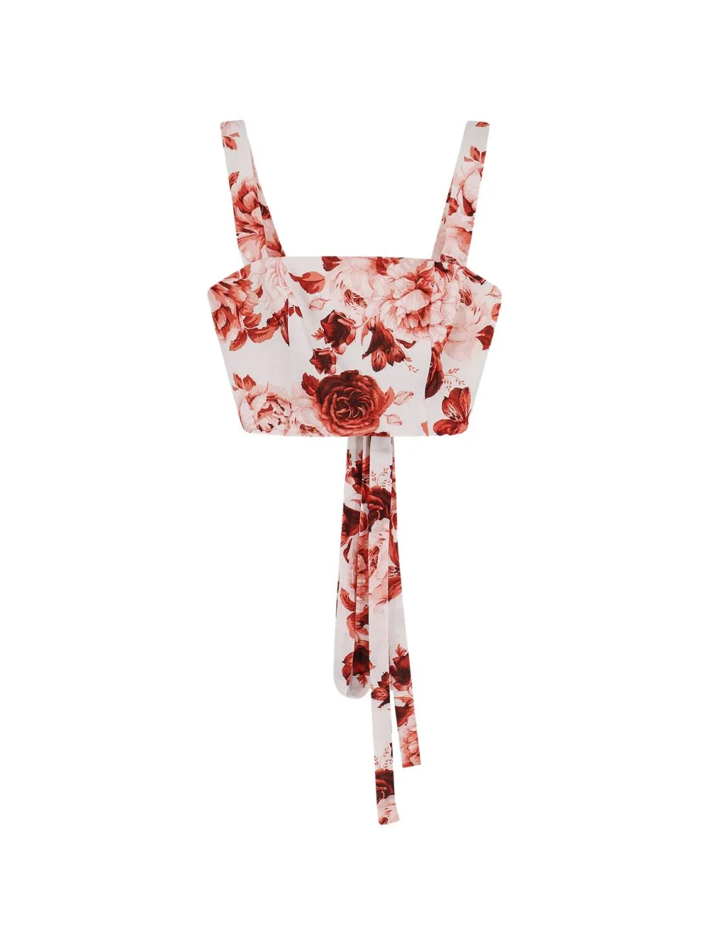 Rose-Print Sleeveless Top