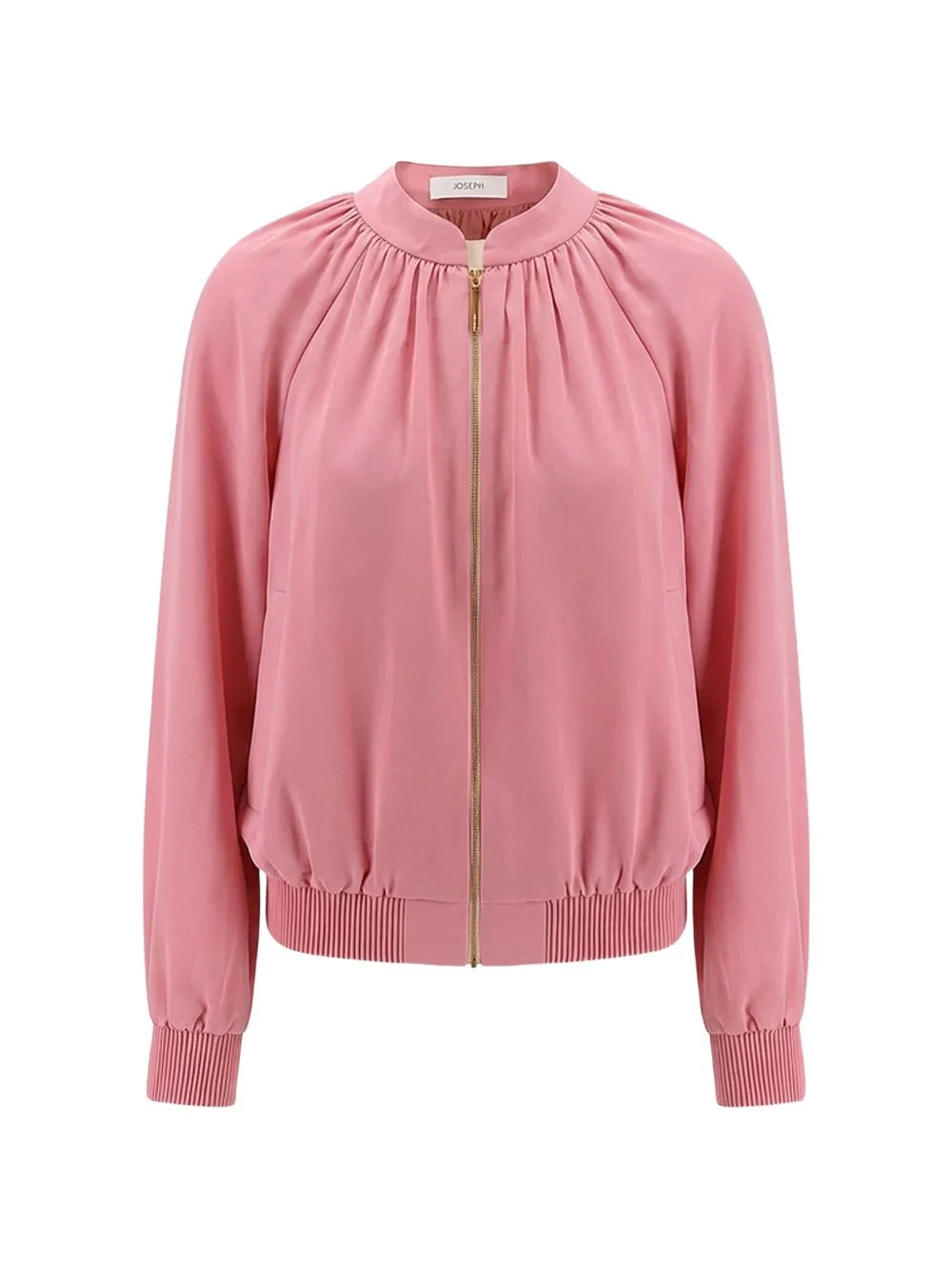 Mira Satin-Effect Bomber Jacket