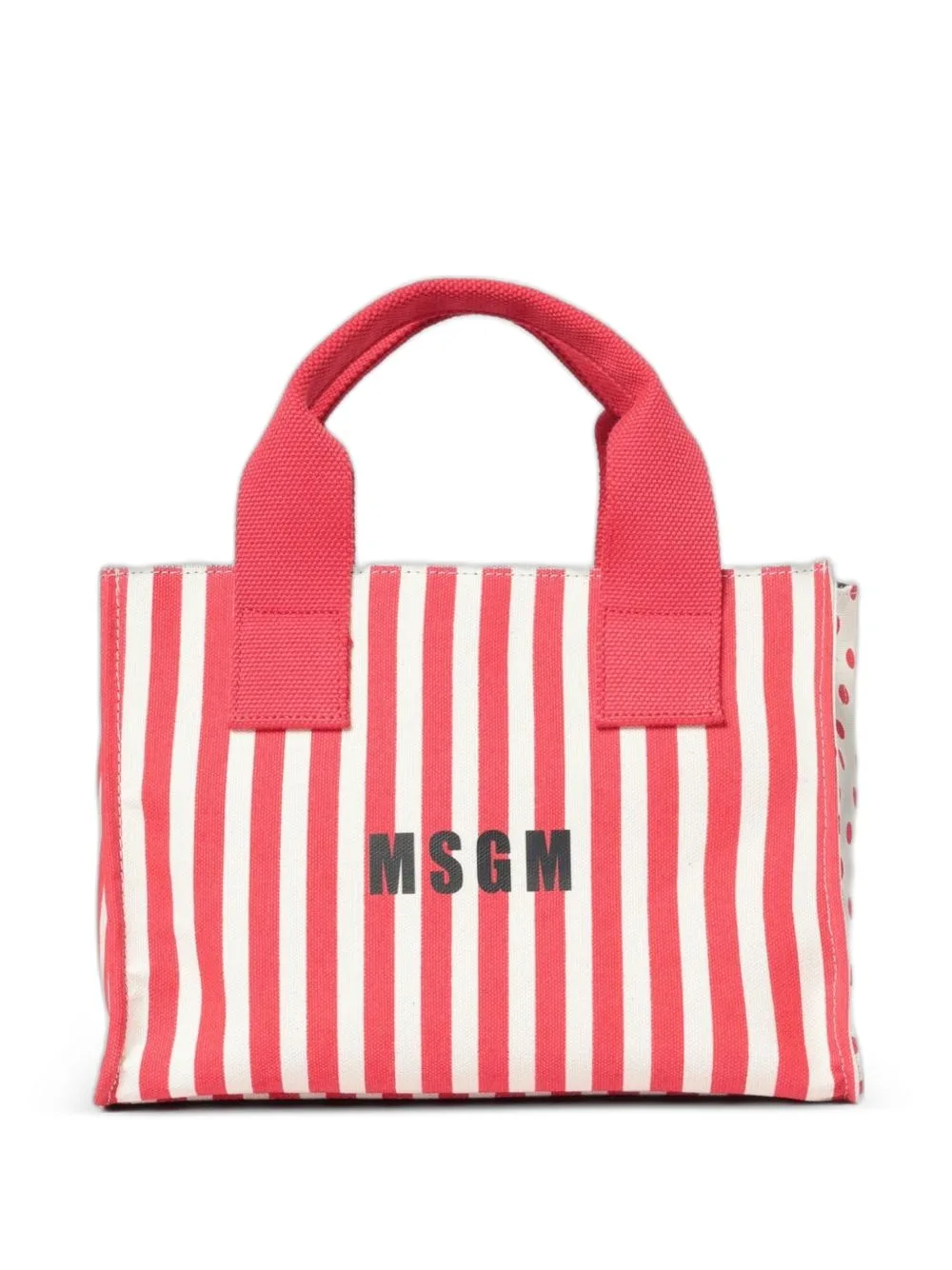 Striped Polka-Dot Shoulder Bag