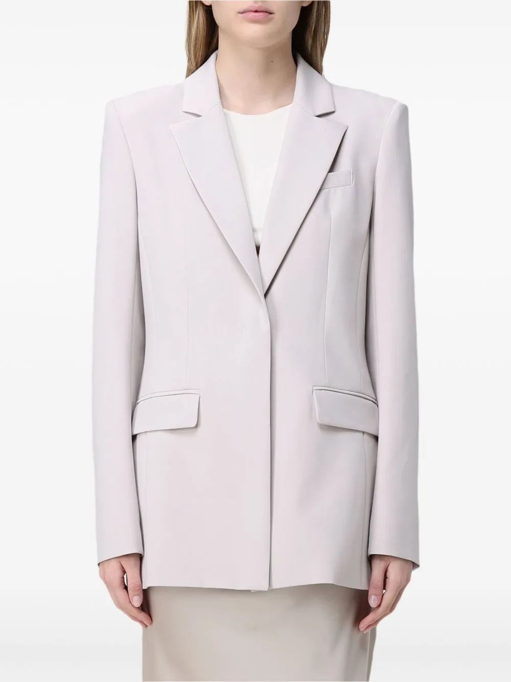 Single-Breasted Notched-Lapel Blazer