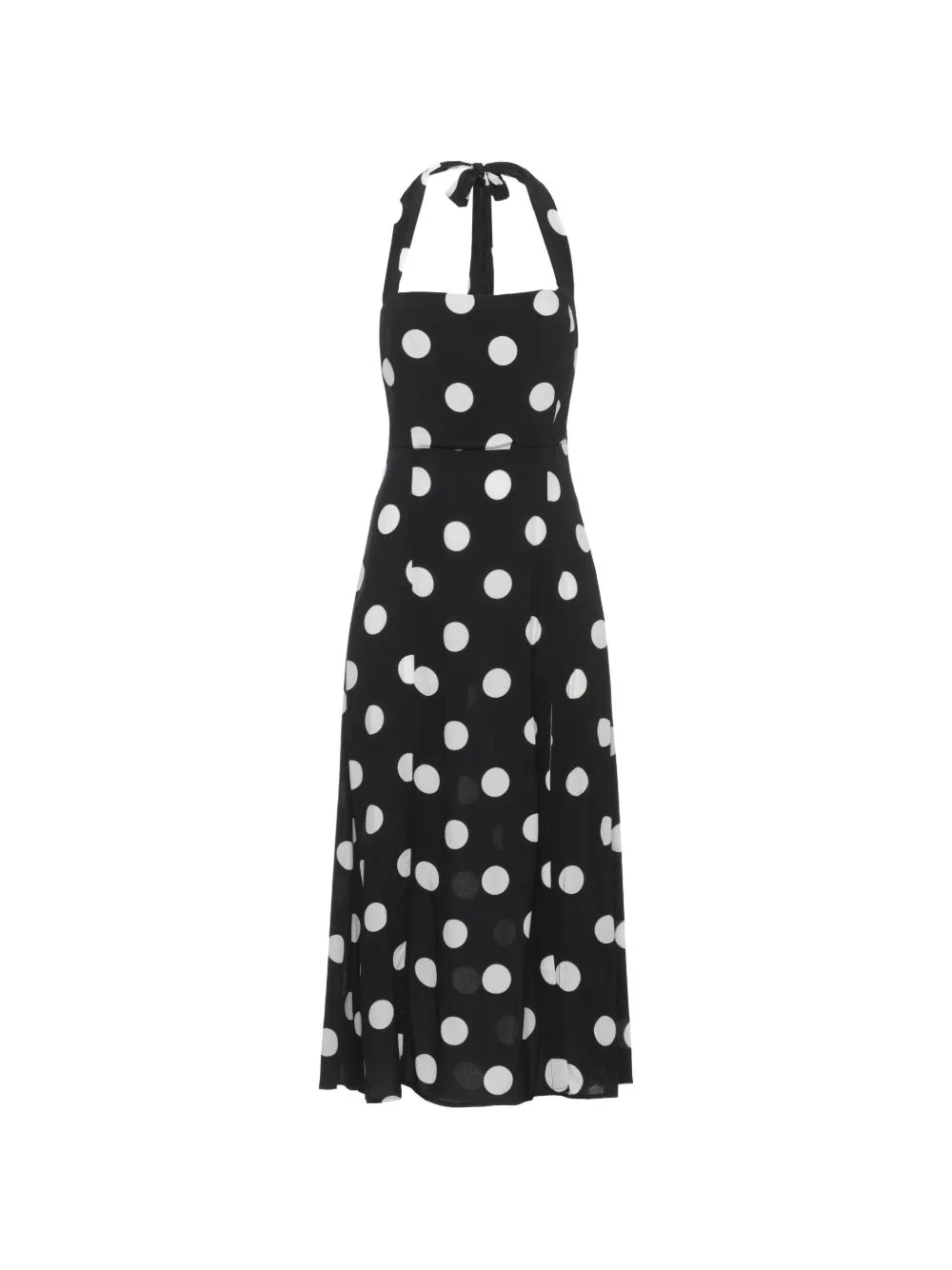Paula Polka-Dot Halterneck Midi Dress