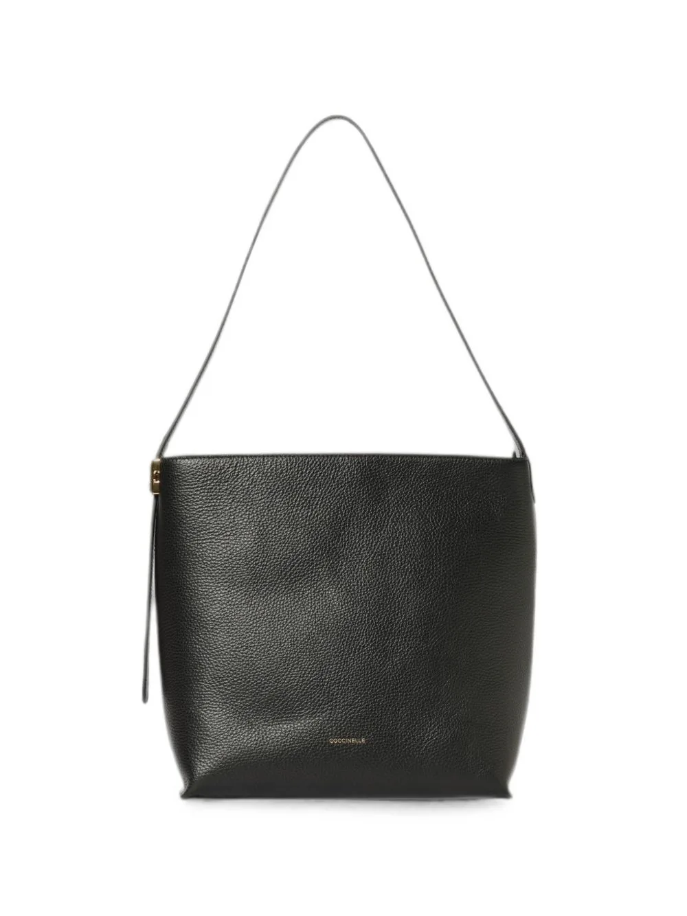 C-Me Lock Grained Leather Shoulder Bag