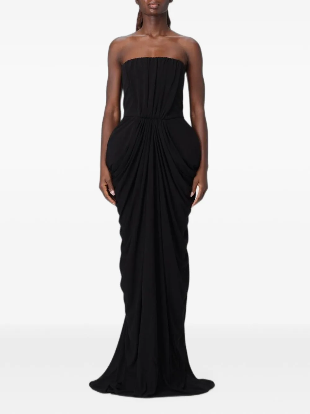 Draped Strapless Gown