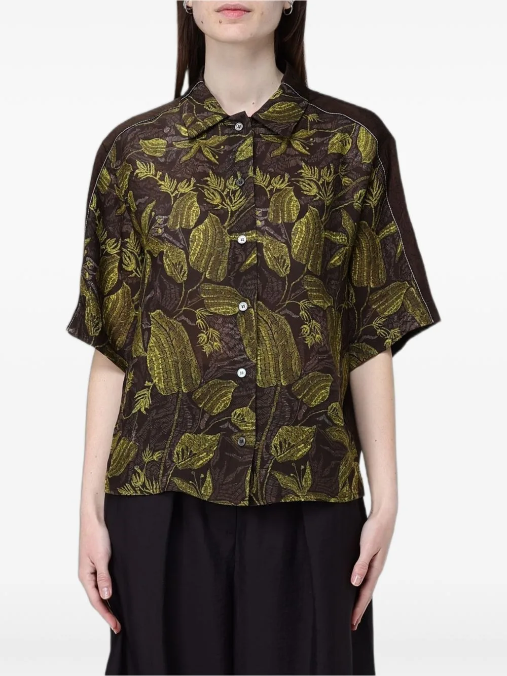 Floral-Print Short-Sleeve Shirt