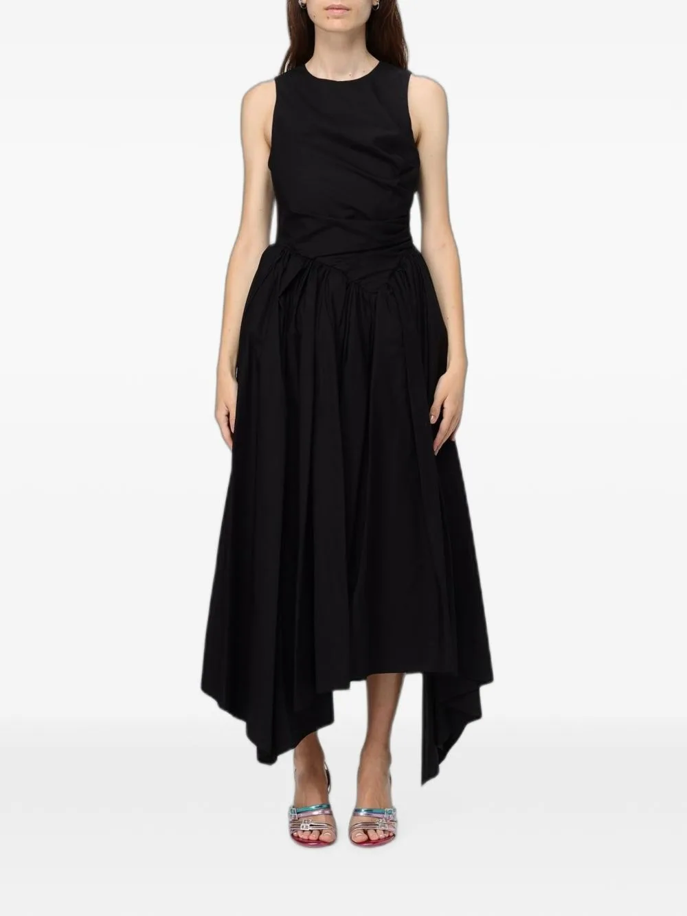 Draped Asymmetric Dress