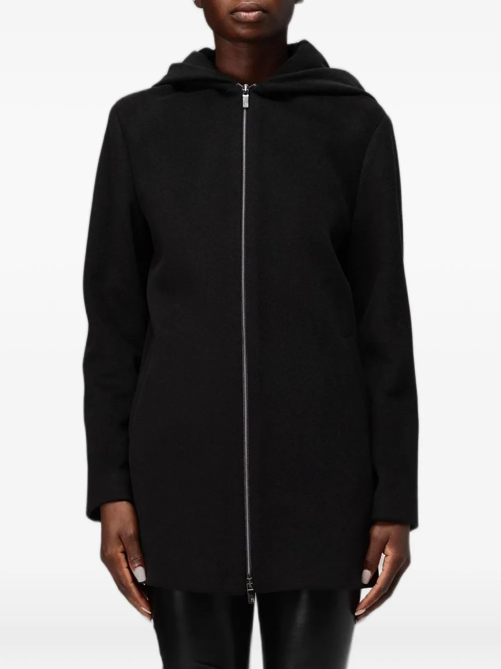 Zip-Up Hooded Coat