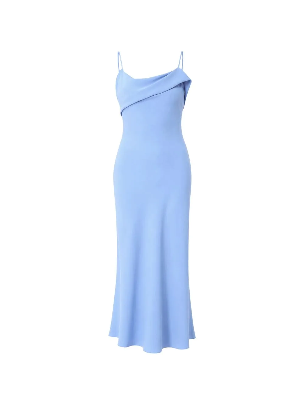 Draped Asymmetric Maxi Dress