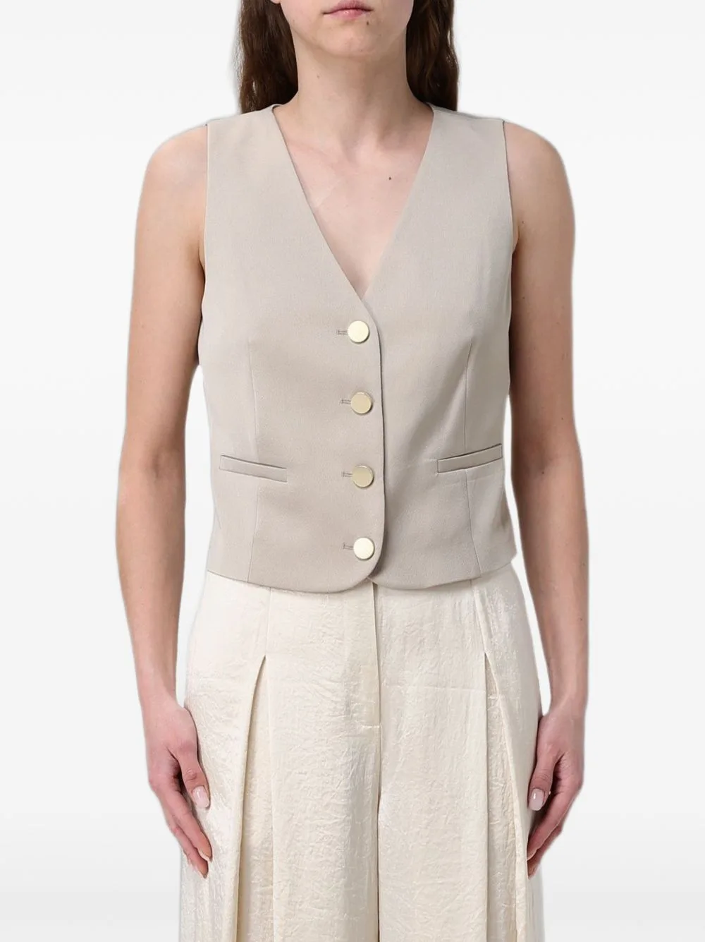 Chain-Detail Single-Breasted Waistcoat