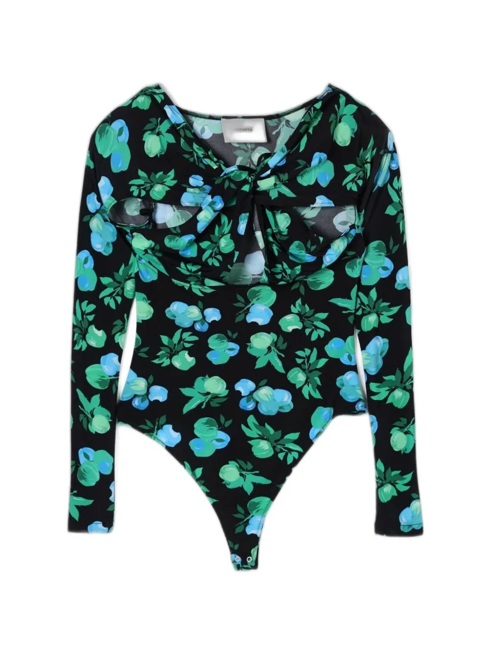 Floral-Print Cut-Out Bodysuit