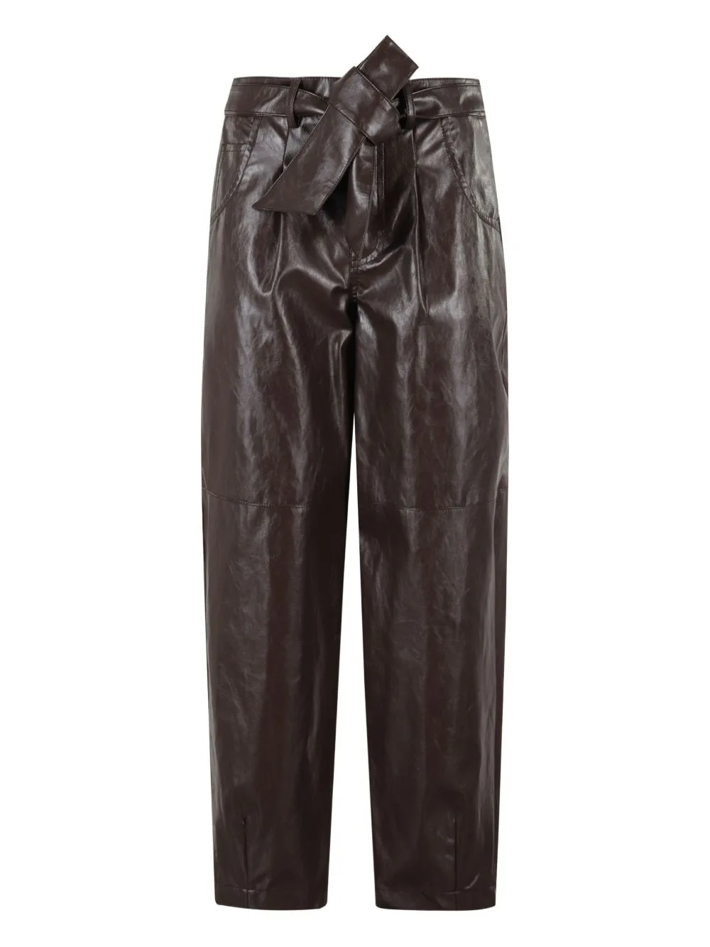 Bow-Detail Carrot Trousers