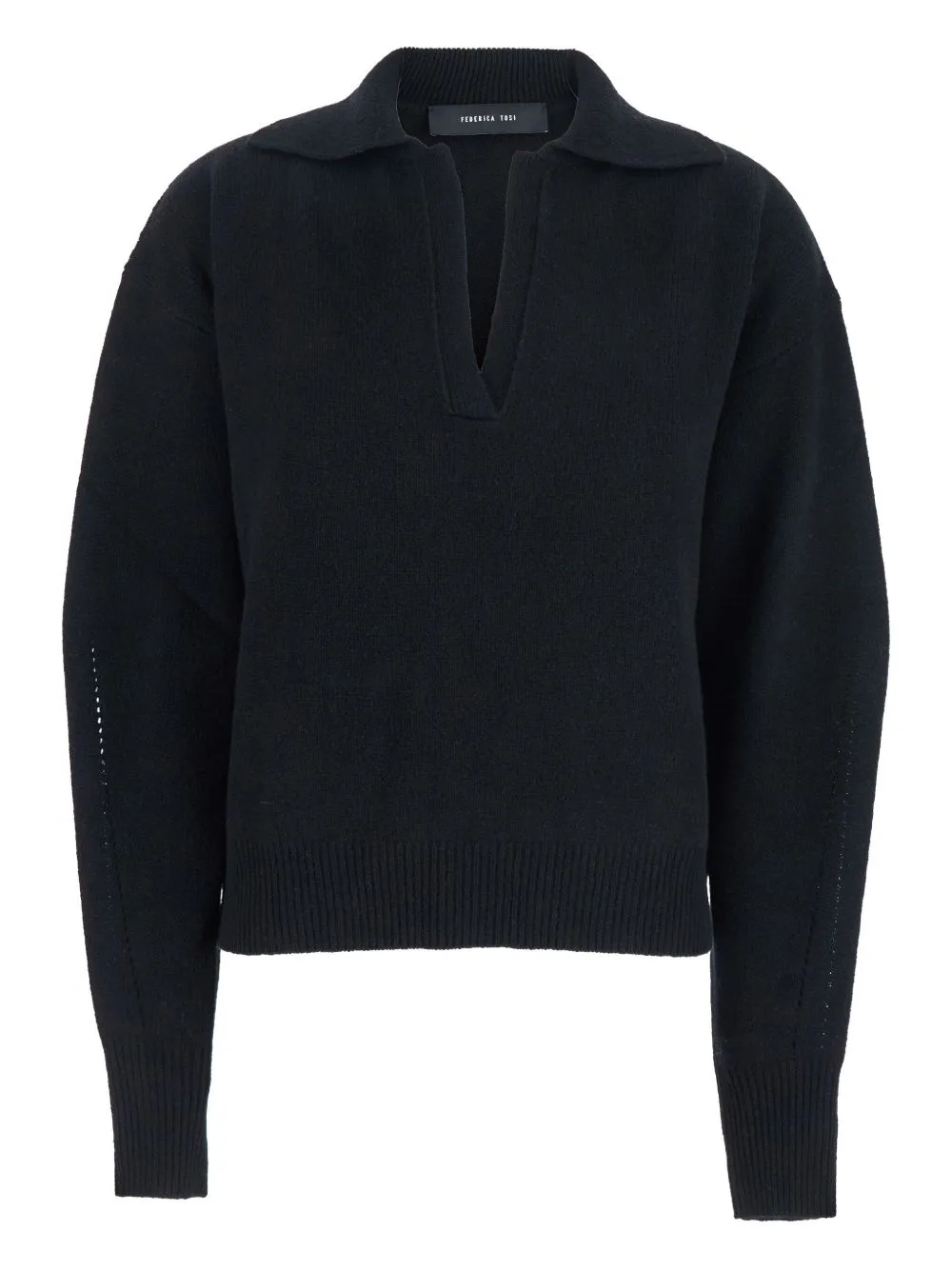 Long-Sleeved Polo-Neck Sweater