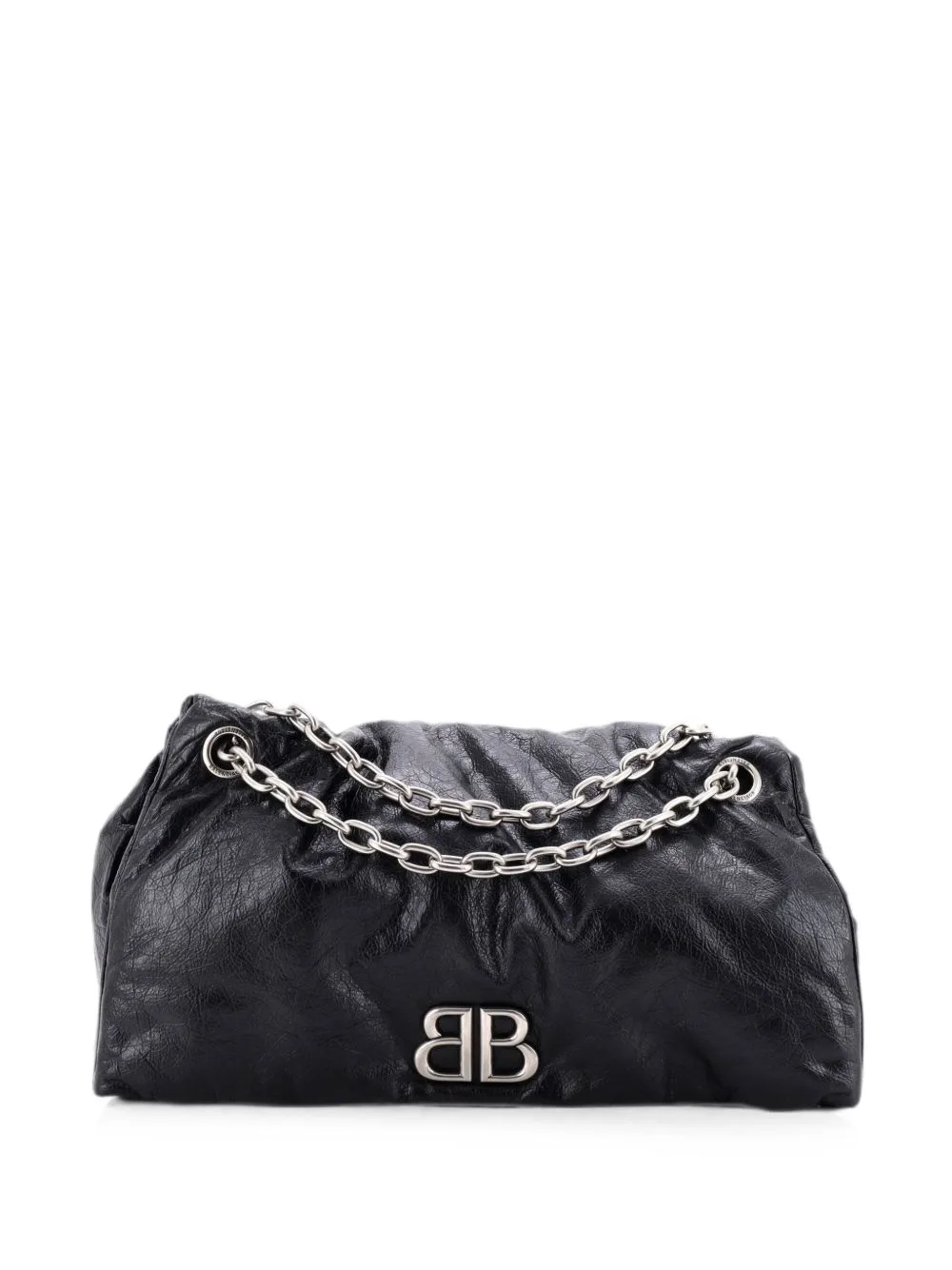 Monaco Chain Flap Leather Large Shoulder Bag