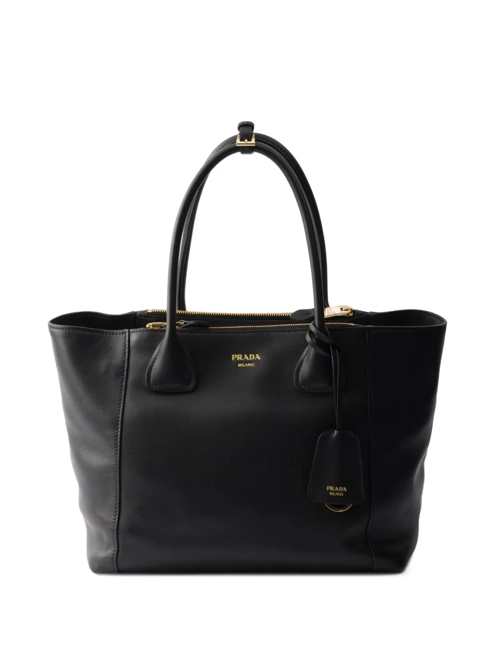 Large Leather Tote Bag by Prada