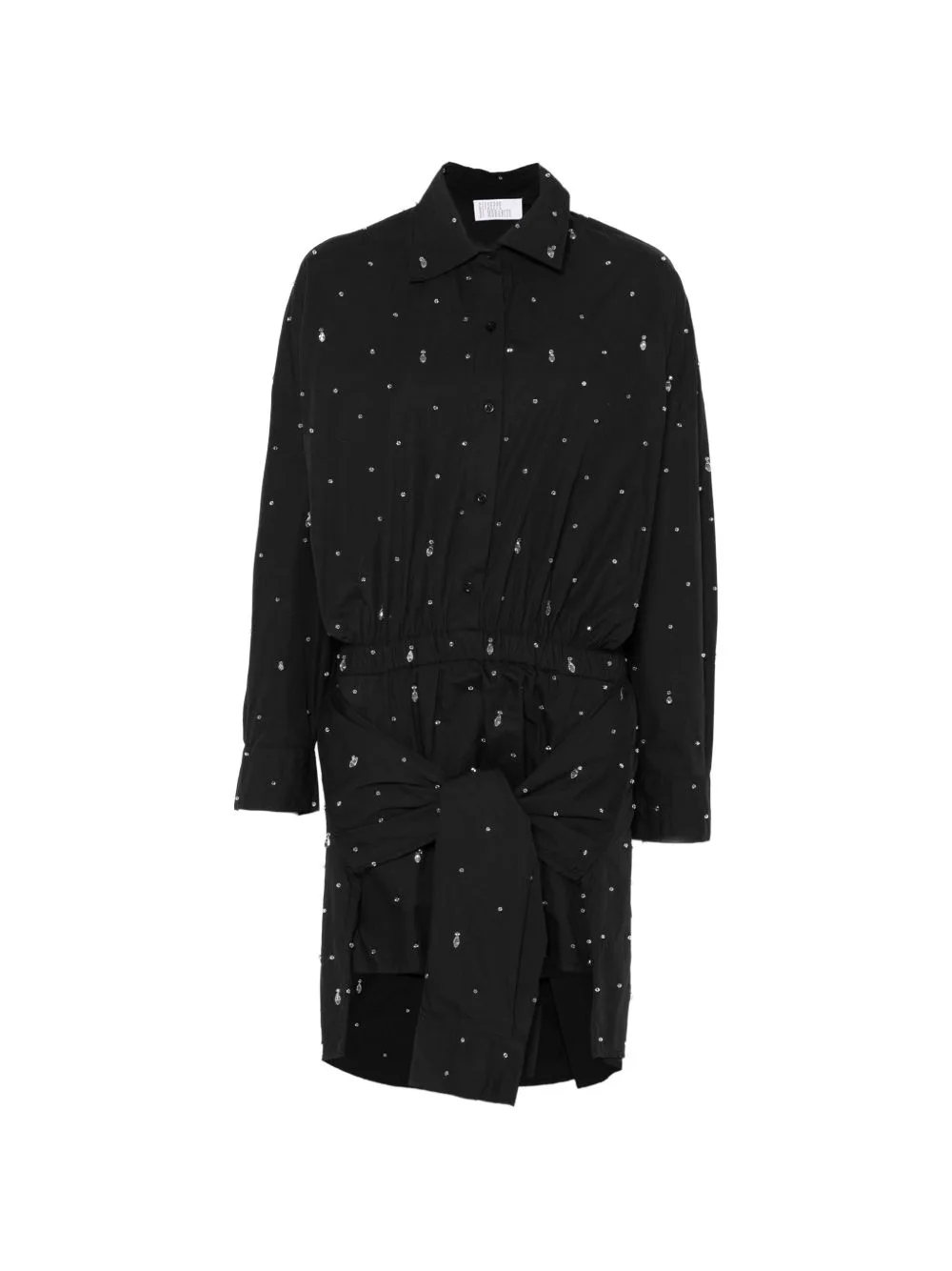 Embellished Tie-Front Dress