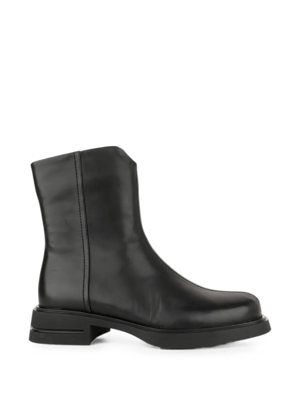 Side-Zip Leather Boots