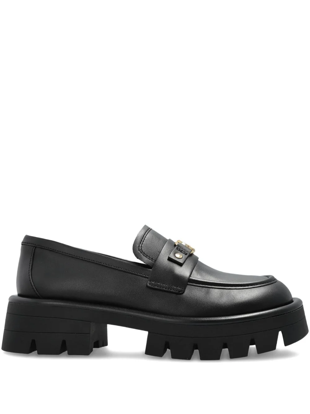 Chunky-Sole Leather Loafers