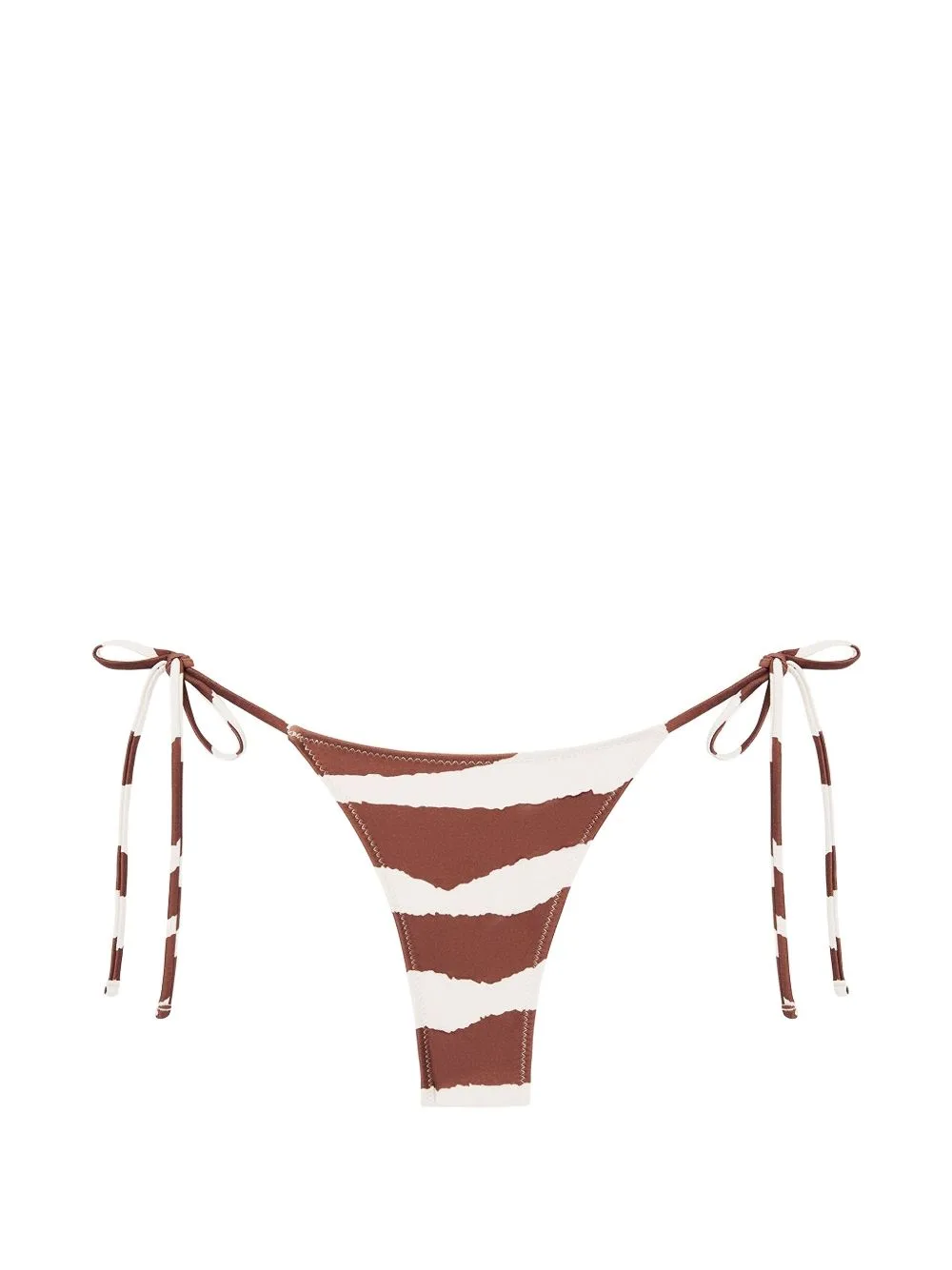 Zebra-Print Side-Tie Bikini Bottoms