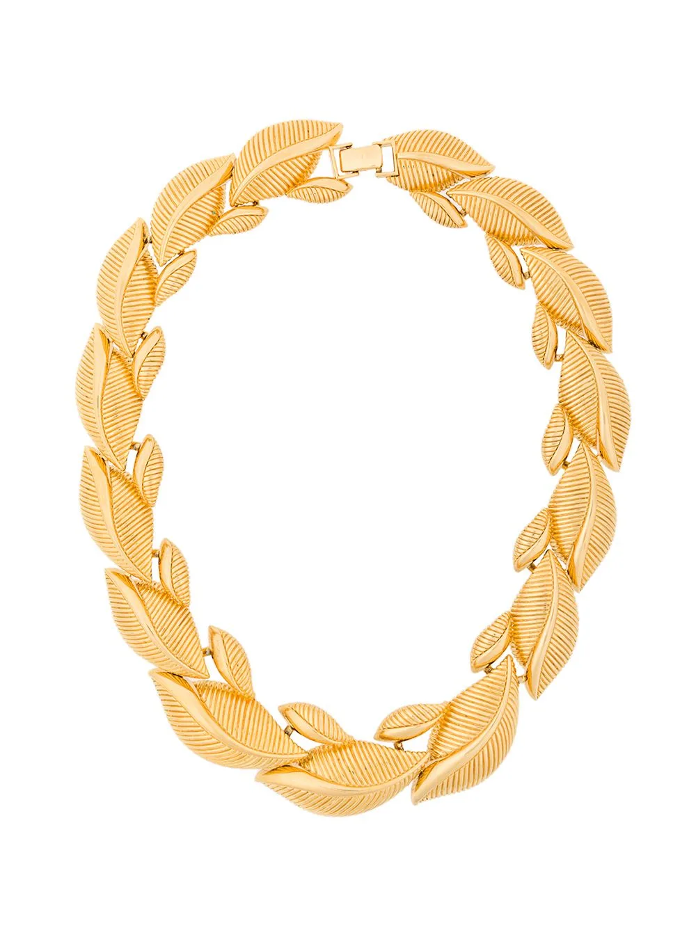 1980s Statement Leaf Necklace