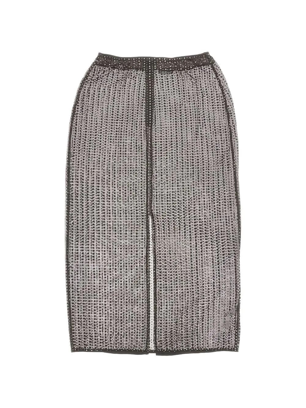 Crystal-Embellished Mesh Midi Skirt
