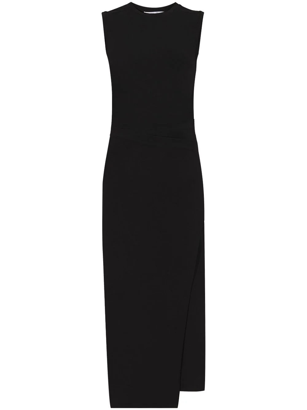 Asymmetric Jersey Midi Dress