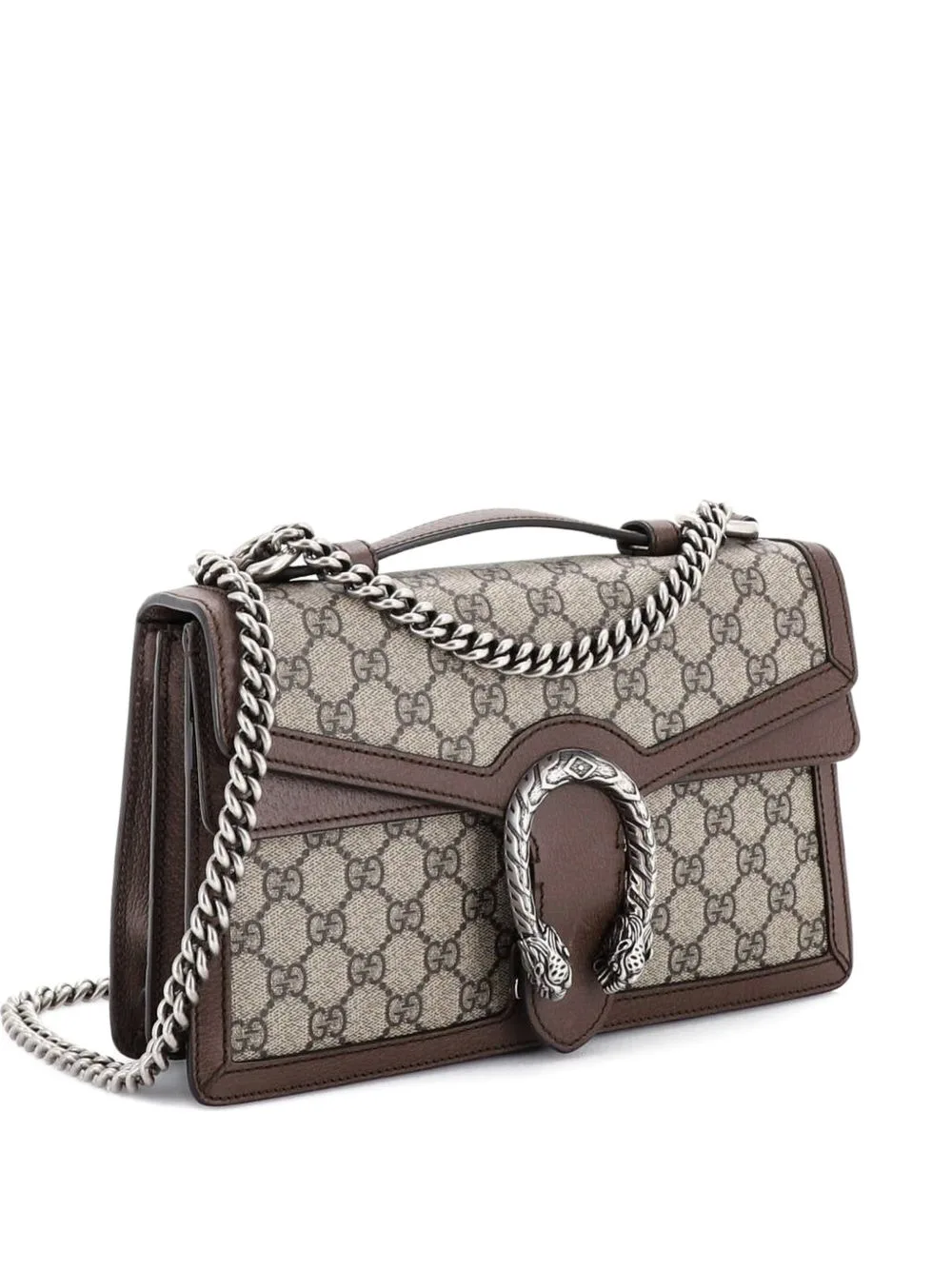 Dionysus Top Handle Chain Bag GG Coated Canvas Small Satchel