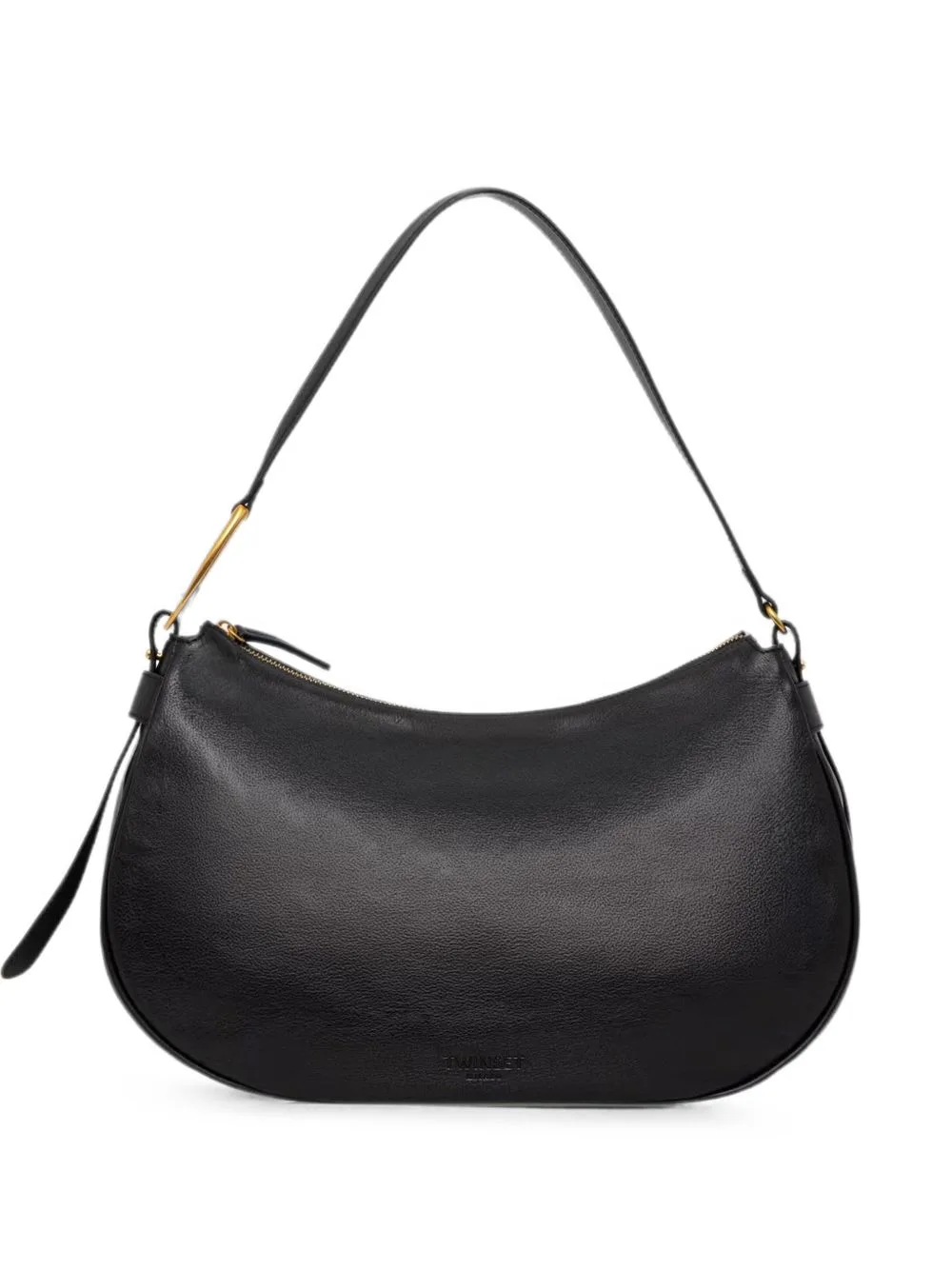 Logo-Debossed Hardware-Detail Leather Shoulder Bag