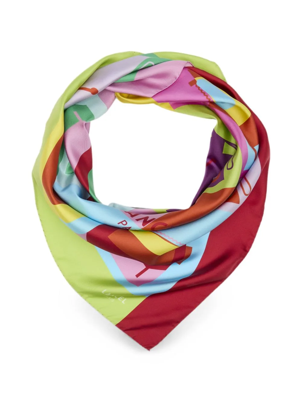 Graphic-Print Silk Scarf