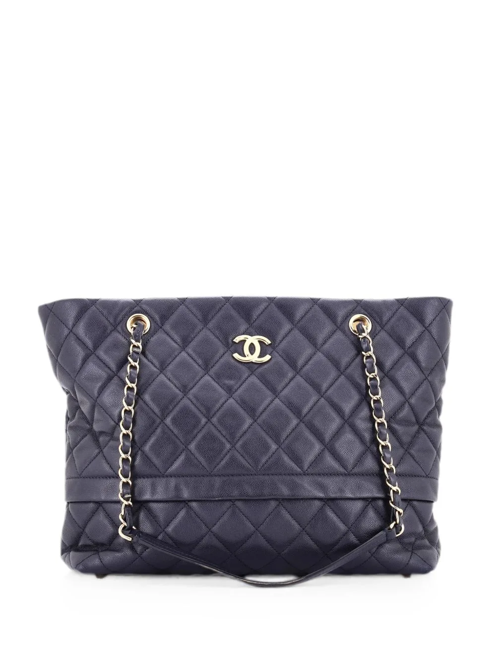 Rolled Up Quilted Caviar Tote Bag