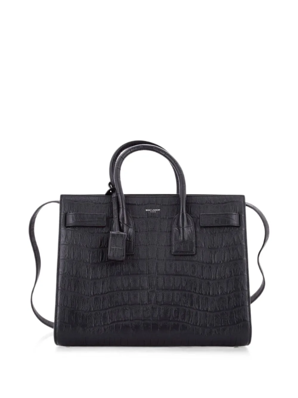 Sac De Jour NM Bag Crocodile Embossed Leather Small Satchel