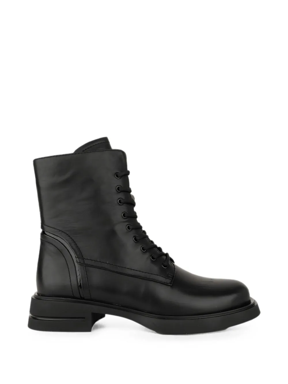 Lace-Up Leather Ankle Boots