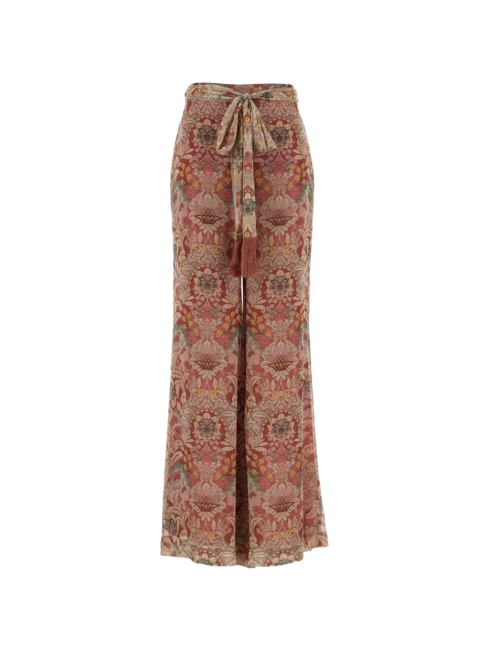 Printed Wide-Leg Trousers