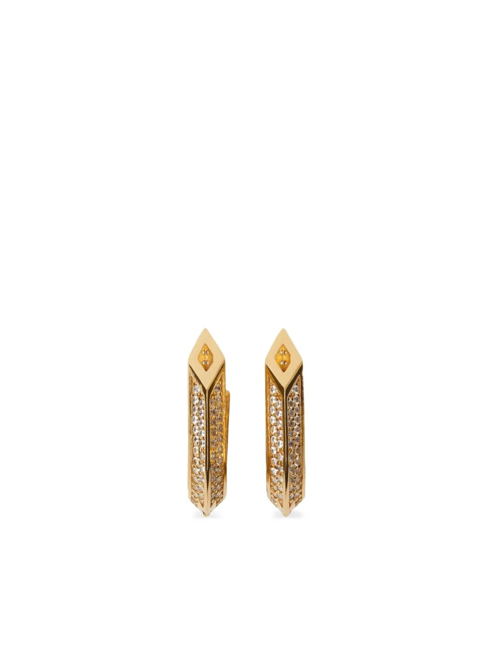 Hollow Spike Pavé Earrings