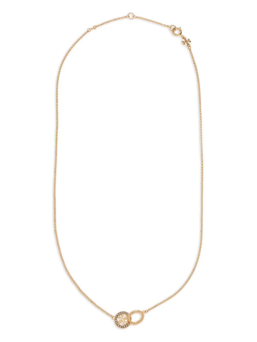 Logo-Charm Chain Necklace