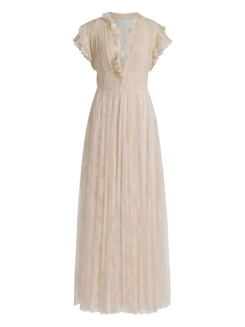 Ruffled Lace Maxi Dress