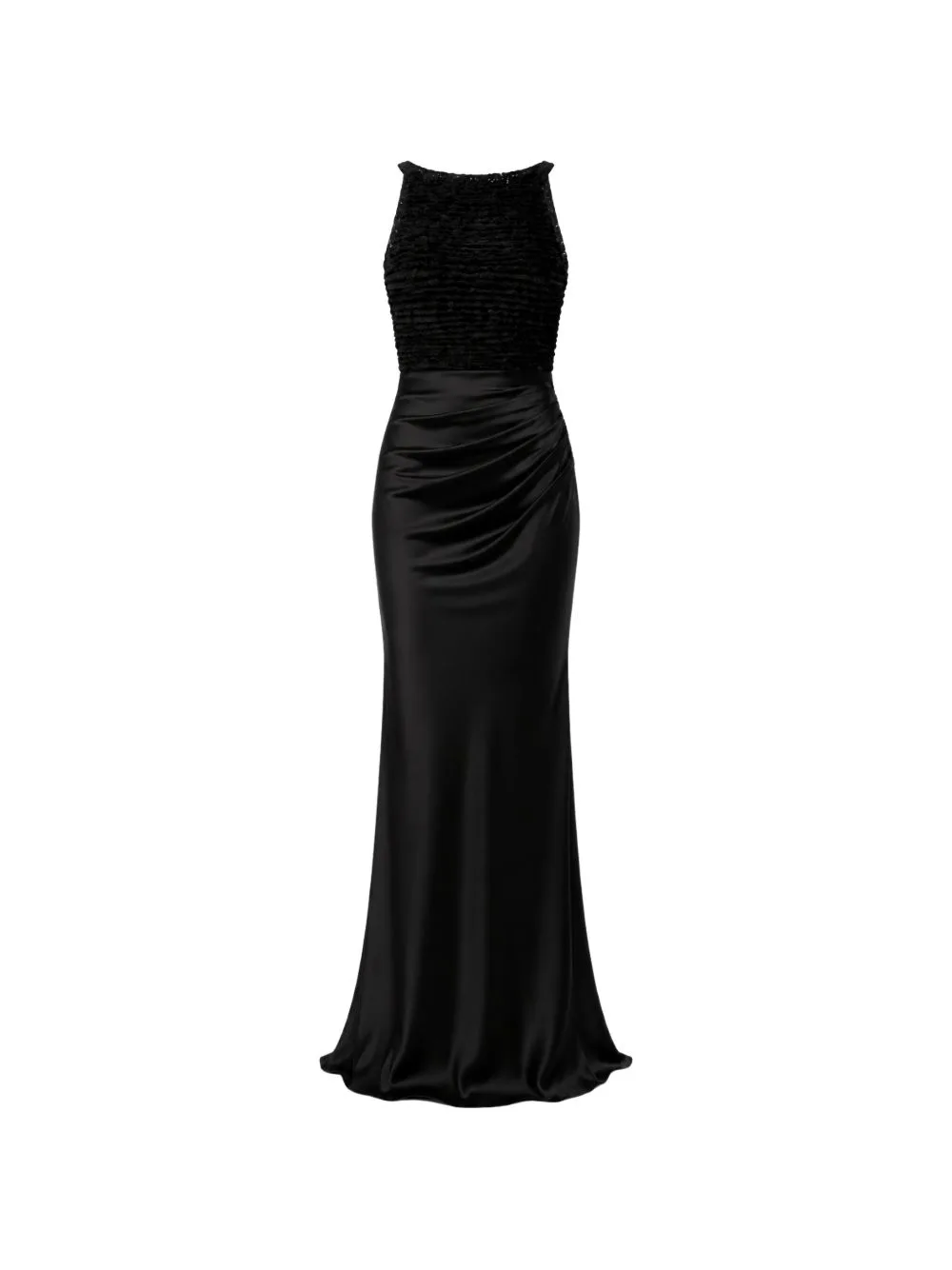 Red Carpet Ruffled Draped Dress