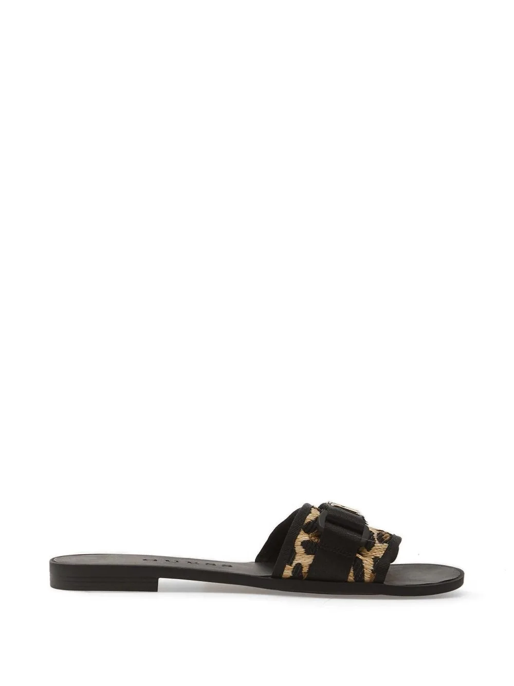 Leopard-Print Flat Sandals