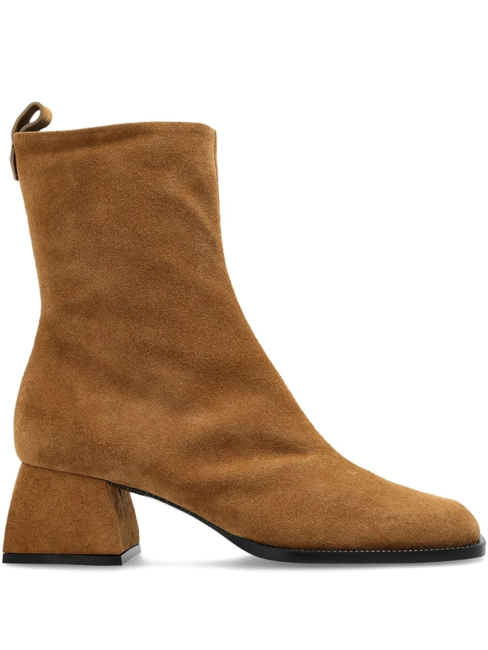 Block-Heel Suede Boots