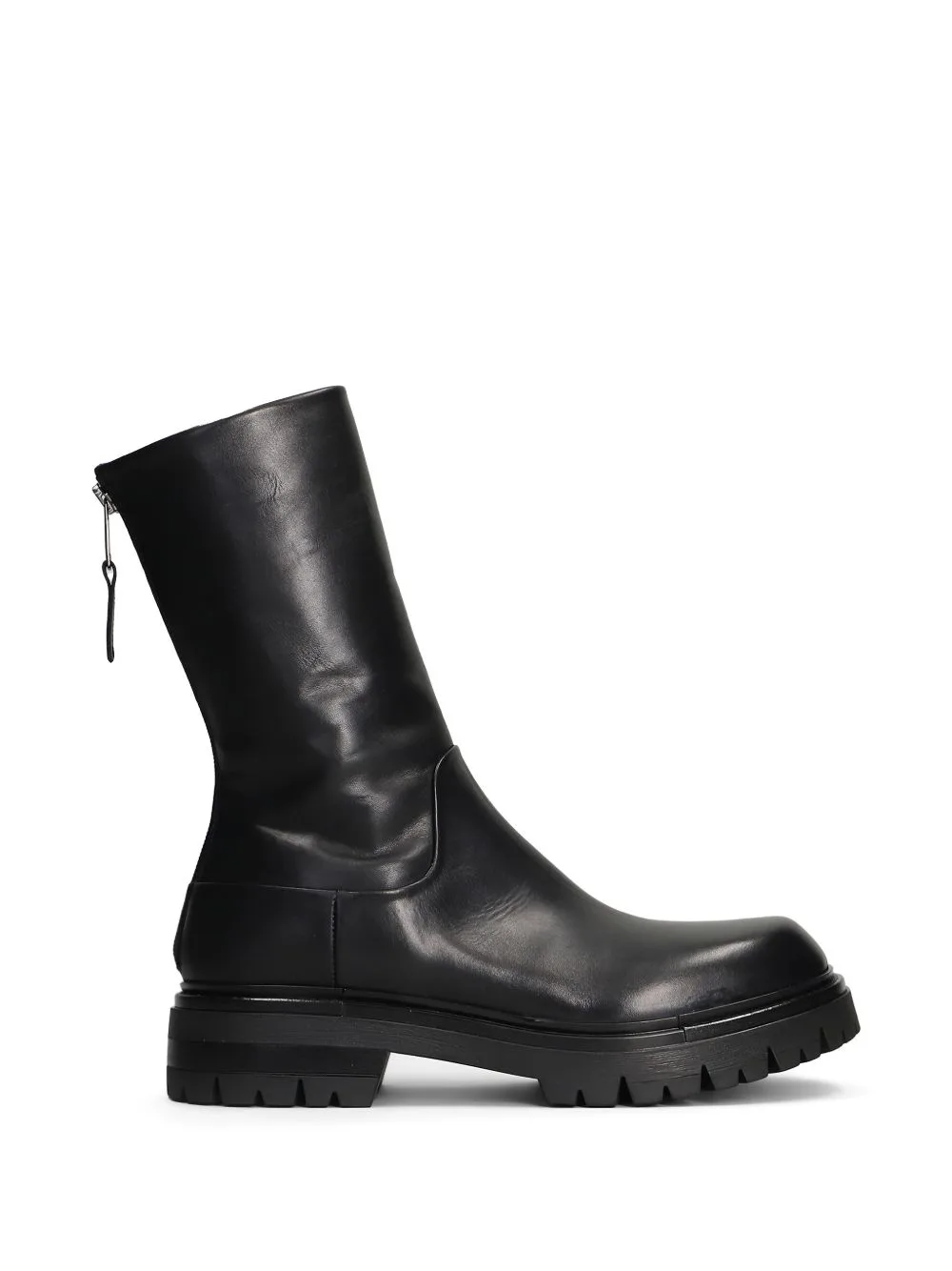 Zip Leather Boots