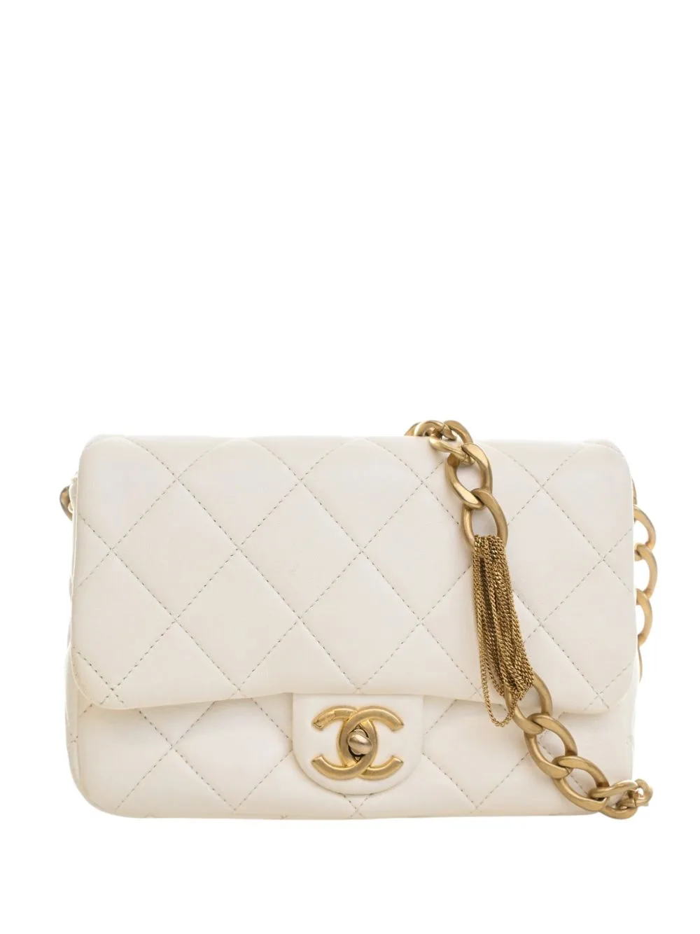 2021-2026 Small Quilted Lambskin Chain Flap Shoulder Bag