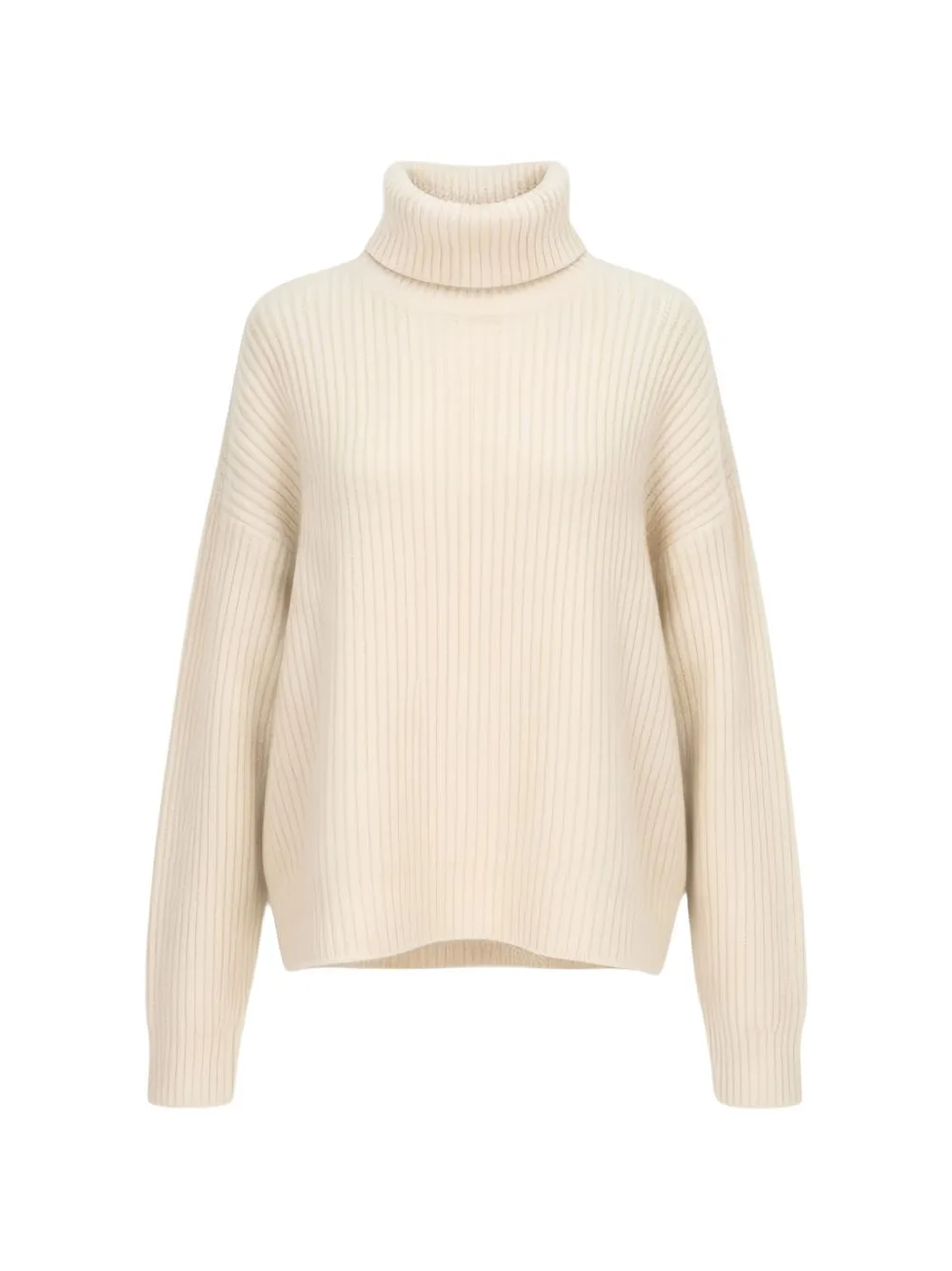 Ribbed-Knit Roll-Neck Sweater