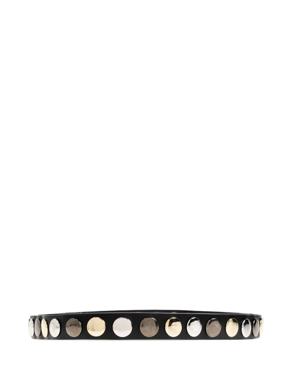 Stud-Embellished Leather Belt