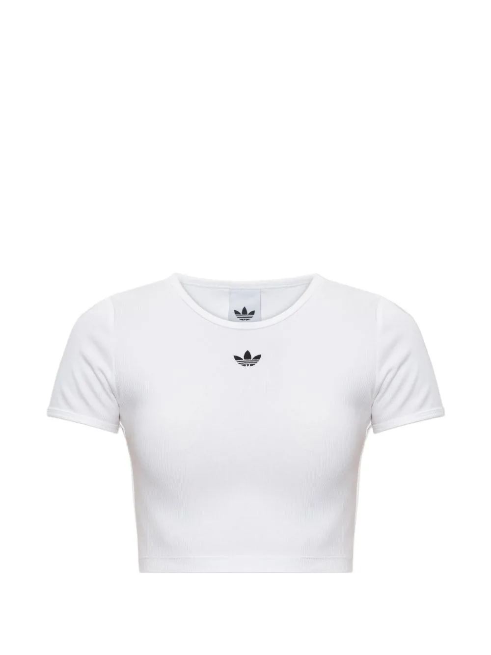 Logo Ribbed Crop T-Shirt