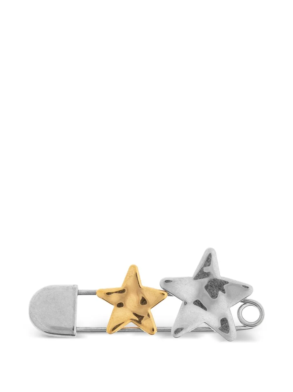 Star-Detail Safety-Pin Brooch