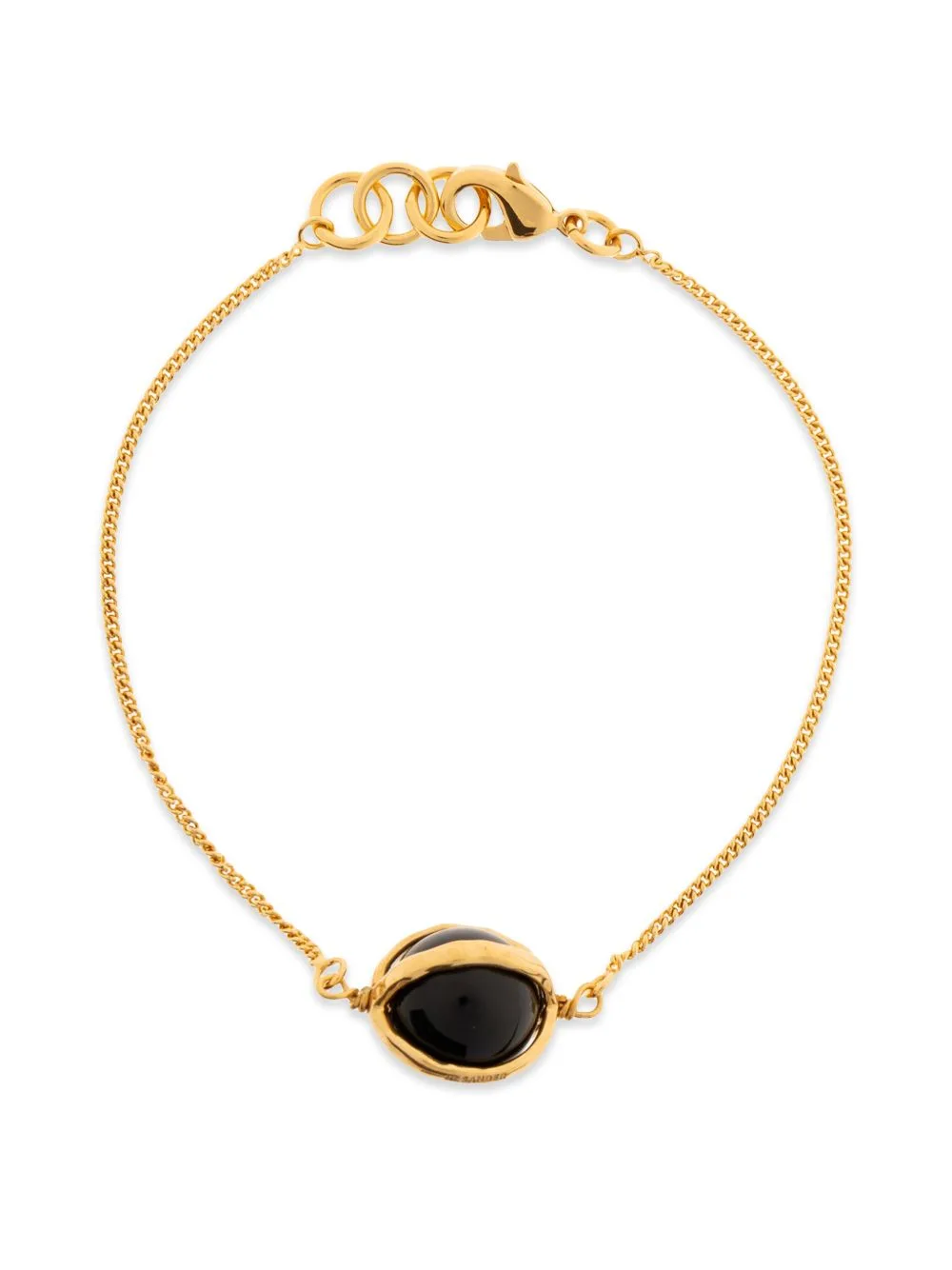 Stone-Pendant Curb-Chain Bracelet
