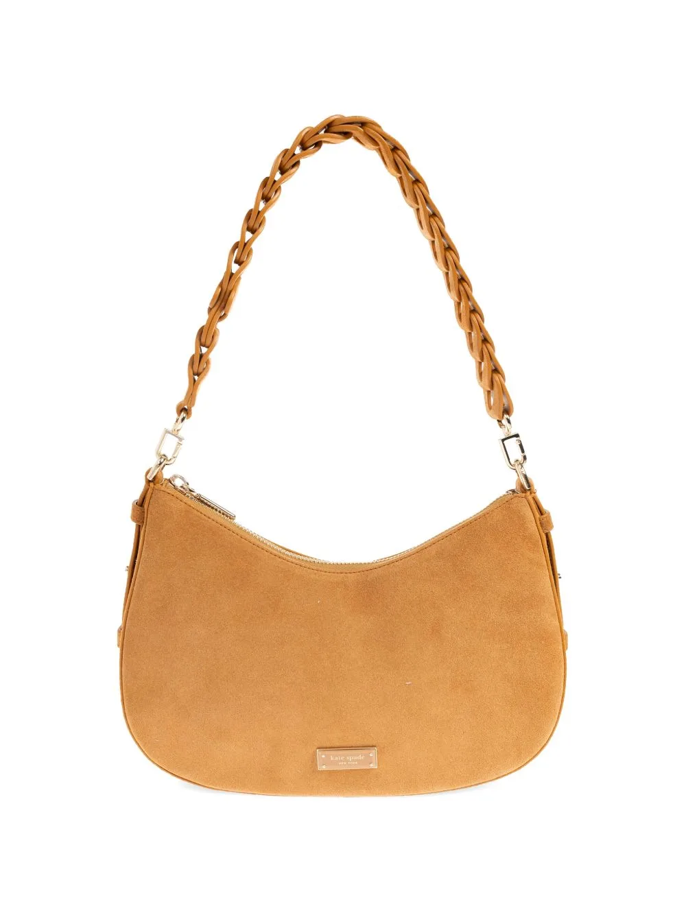 Liv Suede Braided-Strap Shoulder Bag
