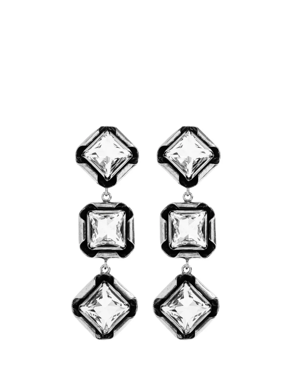 Crystal-Embellished Drop Earrings